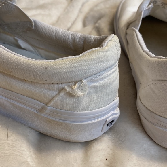 Vans White Slip Ons - Picture 6 of 6